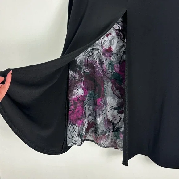 Sympli Canada Whisper Drape Pocket Tunic Top Womens Size 14 Split Back Purple - Picture 12 of 16